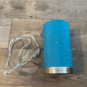Small Blue Flower Lamp Great Condition